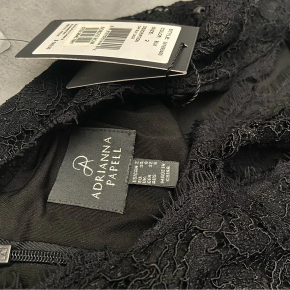 Adrianna Papell Black Lace Mini Dress - Picture 6 of 13